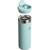 imageStanley AeroLight Transit Bottle 16 oz  Locking Drink Through Lid  Leak Resistant Water Bottle or Coffee Travel Mug  Lightweight Insulated Stainless Steel  BPAFree  BlackSeafoam