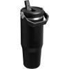 imageStanley IceFlow 20 Flip Straw Tumbler with Handle 30 oz  Twist On Lid and Flip Up Straw  Leak Resistant Water Bottle  Insulated Stainless Steel  BPAFree  Black 20
