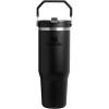 imageStanley IceFlow 20 Flip Straw Tumbler with Handle 30 oz  Twist On Lid and Flip Up Straw  Leak Resistant Water Bottle  Insulated Stainless Steel  BPAFree  Black 20