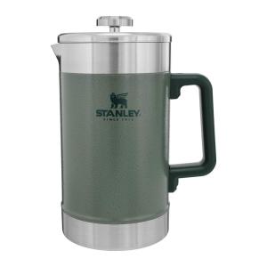 imageSTANLEY Classic StayHot French Press Coffee Maker 48 oz  5 Minute Brew 4 Hours Hot  Mesh Filter for Coffee Grounds  Insulated Stainless Steel French Press  BPAFree  Black 20Hammertone Green