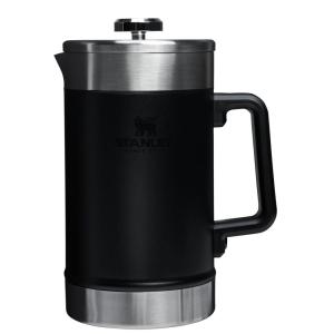 imageSTANLEY Classic StayHot French Press Coffee Maker 48 oz  5 Minute Brew 4 Hours Hot  Mesh Filter for Coffee Grounds  Insulated Stainless Steel French Press  BPAFree  Black 20Black 20