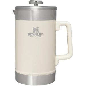 imageSTANLEY Classic StayHot French Press Coffee Maker 48 oz  5 Minute Brew 4 Hours Hot  Mesh Filter for Coffee Grounds  Insulated Stainless Steel French Press  BPAFree  Black 20Cream Gloss