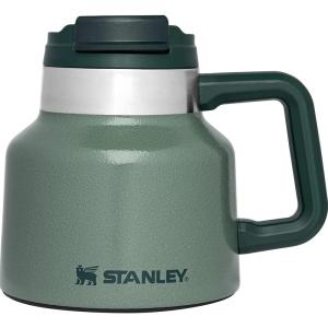 imageSTANLEY ToughToTip Admirals Mug 20 oz  Twiston Flip Open Lid  Wide Body with NonSkid Rubber Base  Insulated Stainless Steel Coffee Cup  BPAFreeHammertone Green