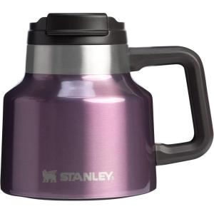 imageSTANLEY ToughToTip Admirals Mug 20 oz  Twiston Flip Open Lid  Wide Body with NonSkid Rubber Base  Insulated Stainless Steel Coffee Cup  BPAFreeWisteria Shine
