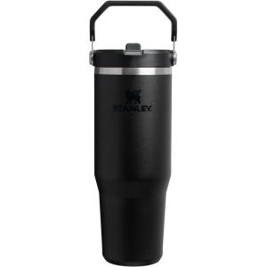 imageStanley IceFlow 20 Flip Straw Tumbler with Handle 30 oz  Twist On Lid and Flip Up Straw  Leak Resistant Water Bottle  Insulated Stainless Steel  BPAFree  Black 20