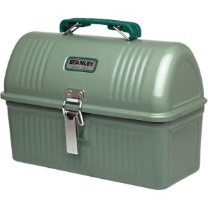 imageStanley Classic Lunch Box 55 qt  Vintage Metal Lunchbox  Durable Meal Container with Handle and Latch  Stores Food Drinks Thermos Water Bottle  Hammer Tone GreenHammer Tone Green