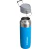 imageStanley Quick Flip GO Water Bottle 36 oz  Push Button Lid  Leakproof and Packable for Travel and Sports  Insulated Stainless Steel  BPAFree  Azure
