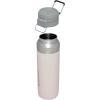 imageStanley Quick Flip GO Water Bottle 36 oz  Push Button Lid  Leakproof and Packable for Travel and Sports  Insulated Stainless Steel  BPAFree  Rose Quartz