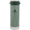 imageStanley Travel Mug with Integrated French Press 16 oz  5 Minute Brew 4 Hours HotLeakproof Lid  Mesh Filter for Coffee Grounds  Insulated Stainless Steel Coffee Maker  BPAFree  Hammertone GreenHammertone Green