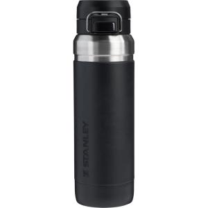 imageStanley Quick Flip GO Water Bottle 36 oz  Push Button Lid  Leakproof and Packable for Travel and Sports  Insulated Stainless Steel  BPAFree  Black