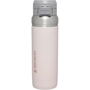 imageStanley Quick Flip GO Water Bottle 36 oz  Push Button Lid  Leakproof and Packable for Travel and Sports  Insulated Stainless Steel  BPAFree  Rose Quartz