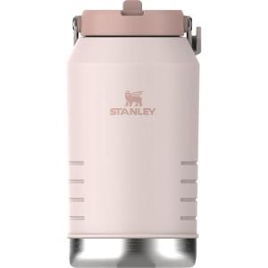 imageStanley IceFlow 20 Flip Straw Jug with Handle 96 oz  Twist On Lid and Flip Up Straw  Leakproof for Travel and Sports  Insulated Stainless Steel BPAFree  Rose Quartz