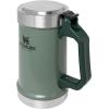 imageSTANLEY Classic Bottle Opener Beer Stein 24 oz  Flip Up Lid and Heavy Duty Handle with Built In Bottle Opener  Insulated Stainless Steel Beer Mug  BPAFreeHammertone Green
