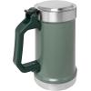 imageSTANLEY Classic Bottle Opener Beer Stein 24 oz  Flip Up Lid and Heavy Duty Handle with Built In Bottle Opener  Insulated Stainless Steel Beer Mug  BPAFreeHammertone Green