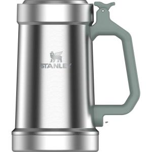 imageSTANLEY Classic Bottle Opener Beer Stein 24 oz  Flip Up Lid and Heavy Duty Handle with Built In Bottle Opener  Insulated Stainless Steel Beer Mug  BPAFreeStainless Steel Shale