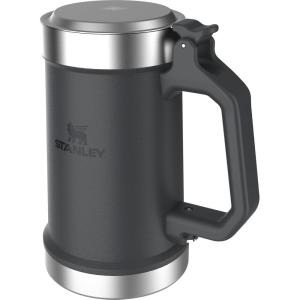 imageSTANLEY Classic Bottle Opener Beer Stein 24 oz  Flip Up Lid and Heavy Duty Handle with Built In Bottle Opener  Insulated Stainless Steel Beer Mug  BPAFreeBlack 20