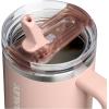 image:imageSTANLEY Quencher ProTour Flip Straw Tumbler with Leakproof Lid  BuiltIn Straw amp Handle  Cupholder Compatible for Travel  Insulated Stainless Steel Cup  BPAFreeOasis Peach Whip Gloss