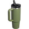 image:imageSTANLEY Quencher ProTour Flip Straw Tumbler with Leakproof Lid  BuiltIn Straw amp Handle  Cupholder Compatible for Travel  Insulated Stainless Steel Cup  BPAFreeDried Pine VRT