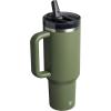 image:imageSTANLEY Quencher ProTour Flip Straw Tumbler with Leakproof Lid  BuiltIn Straw amp Handle  Cupholder Compatible for Travel  Insulated Stainless Steel Cup  BPAFreeDried Pine VRT