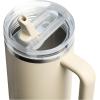 image:imageSTANLEY Quencher ProTour Flip Straw Tumbler with Leakproof Lid  BuiltIn Straw amp Handle  Cupholder Compatible for Travel  Insulated Stainless Steel Cup  BPAFreeToasted Almond
