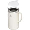 image:imageSTANLEY StayHot Camp Mug  Press Fit Drink Through Lid  Cup for Coffee Tea and Drinks  Insulated Stainless Steel Coffee Mug  BPAFreeCream Gloss