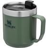 image:imageSTANLEY StayHot Camp Mug  Press Fit Drink Through Lid  Cup for Coffee Tea and Drinks  Insulated Stainless Steel Coffee Mug  BPAFreeHammertone Green