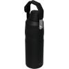 image:imageStanley IceFlow Fast Flow Water Bottle 16 oz  Angled Spout Lid  Lightweight and Leakproof for Travel and Sports  Insulated Stainless Steel  BPAFree  Black