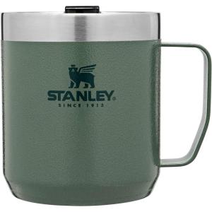 image:imageSTANLEY StayHot Camp Mug  Press Fit Drink Through Lid  Cup for Coffee Tea and Drinks  Insulated Stainless Steel Coffee Mug  BPAFreeHammertone Green