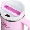 image:imageSTANLEY Quencher H20 Tumbler with Handle and Straw 30 oz  Flowstate 3Position Lid  Cup Holder Compatible for Travel  Insulated Stainless Steel Cup  BPAFree  Rose Quartz 20Cherry Blossom