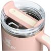 image:imageSTANLEY Quencher H20 Tumbler with Handle and Straw 30 oz  Flowstate 3Position Lid  Cup Holder Compatible for Travel  Insulated Stainless Steel Cup  BPAFree  Rose Quartz 20Oasis Peach Whip Gloss