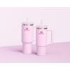 image:imageSTANLEY Quencher H20 Tumbler with Handle and Straw 30 oz  Flowstate 3Position Lid  Cup Holder Compatible for Travel  Insulated Stainless Steel Cup  BPAFree  Rose Quartz 20Cherry Blossom
