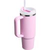 image:imageSTANLEY Quencher H20 Tumbler with Handle and Straw 30 oz  Flowstate 3Position Lid  Cup Holder Compatible for Travel  Insulated Stainless Steel Cup  BPAFree  Rose Quartz 20Cherry Blossom