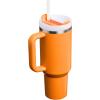 image:imageSTANLEY Quencher H20 Tumbler with Handle and Straw 30 oz  Flowstate 3Position Lid  Cup Holder Compatible for Travel  Insulated Stainless Steel Cup  BPAFree  Rose Quartz 20Goldenrod Coral