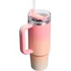 image:imageSTANLEY Quencher H20 Tumbler with Handle and Straw 30 oz  Flowstate 3Position Lid  Cup Holder Compatible for Travel  Insulated Stainless Steel Cup  BPAFree  Rose Quartz 20Pink Mesa Sunset