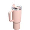 image:imageSTANLEY Quencher H20 Tumbler with Handle and Straw 30 oz  Flowstate 3Position Lid  Cup Holder Compatible for Travel  Insulated Stainless Steel Cup  BPAFree  Rose Quartz 20Oasis Peach Whip Gloss
