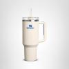 image:imageSTANLEY Quencher H20 Tumbler with Handle and Straw 30 oz  Flowstate 3Position Lid  Cup Holder Compatible for Travel  Insulated Stainless Steel Cup  BPAFree  Rose Quartz 20Oasis Cream Royal