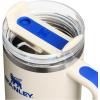 image:imageSTANLEY Quencher H20 Tumbler with Handle and Straw 30 oz  Flowstate 3Position Lid  Cup Holder Compatible for Travel  Insulated Stainless Steel Cup  BPAFree  Rose Quartz 20Oasis Cream Royal