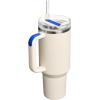 image:imageSTANLEY Quencher H20 Tumbler with Handle and Straw 30 oz  Flowstate 3Position Lid  Cup Holder Compatible for Travel  Insulated Stainless Steel Cup  BPAFree  Rose Quartz 20Oasis Cream Royal