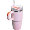 image:imageSTANLEY Quencher H20 Tumbler with Handle and Straw 30 oz  Flowstate 3Position Lid  Cup Holder Compatible for Travel  Insulated Stainless Steel Cup  BPAFree  Rose Quartz 20Rose Petal Shimmer