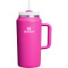image:imageSTANLEY Quencher H20 Tumbler with Handle and Straw 30 oz  Flowstate 3Position Lid  Cup Holder Compatible for Travel  Insulated Stainless Steel Cup  BPAFree  Rose Quartz 20Violet Blossom