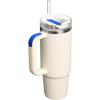 image:imageSTANLEY Quencher H20 Tumbler with Handle and Straw 30 oz  Flowstate 3Position Lid  Cup Holder Compatible for Travel  Insulated Stainless Steel Cup  BPAFree  Rose Quartz 20Oasis Cream Royal