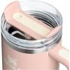 image:imageSTANLEY Quencher H20 Tumbler with Handle and Straw 30 oz  Flowstate 3Position Lid  Cup Holder Compatible for Travel  Insulated Stainless Steel Cup  BPAFree  Rose Quartz 20Oasis Peach Whip Gloss