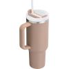 image:imageSTANLEY Quencher H20 Tumbler with Handle and Straw 40 oz  Flowstate 3Position Lid  Cup Holder Compatible for Travel  Insulated Stainless Steel Cup  BPAFree  Almond Rose