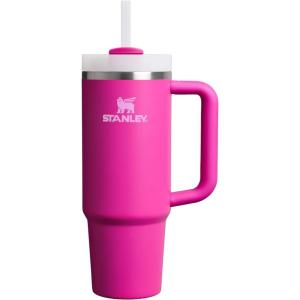 image:imageSTANLEY Quencher H20 Tumbler with Handle and Straw 30 oz  Flowstate 3Position Lid  Cup Holder Compatible for Travel  Insulated Stainless Steel Cup  BPAFree  Rose Quartz 20Violet Blossom