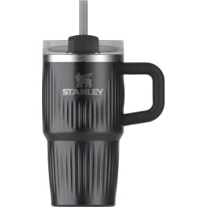 image:imageSTANLEY Quencher H20 Tumbler with Handle and Straw 30 oz  Flowstate 3Position Lid  Cup Holder Compatible for Travel  Insulated Stainless Steel Cup  BPAFree  Rose Quartz 20Fluted Black