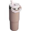 image:imageSTANLEY IceFlow 20 Flip Straw Tumbler with Handle 30 oz  Twist On Lid and Flip Up Straw  Leakproof Water Bottle  Insulated Stainless Steel  BPAFree  DaffodilAlmond Rose