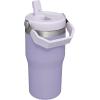 image:imageSTANLEY IceFlow 20 Flip Straw Tumbler with Handle 30 oz  Twist On Lid and Flip Up Straw  Leakproof Water Bottle  Insulated Stainless Steel  BPAFree  DaffodilLavender