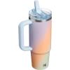image:imageSTANLEY Quencher ProTour Flip Straw Tumbler with Leakproof Lid  BuiltIn Straw amp Handle  Cupholder Compatible for Travel  Insulated Stainless Steel Cup  BPAFreeSunrise Spiral