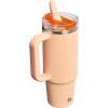 image:imageSTANLEY Quencher ProTour Flip Straw Tumbler with Leakproof Lid  BuiltIn Straw amp Handle  Cupholder Compatible for Travel  Insulated Stainless Steel Cup  BPAFreeOrange Sherbet