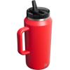 image:imageSTANLEY Quencher ProTour Flip Straw Tumbler with Leakproof Lid  BuiltIn Straw amp Handle  Cupholder Compatible for Travel  Insulated Stainless Steel Cup  BPAFreeChili Black